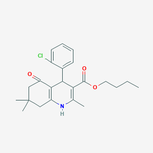 molecular formula C23H28ClNO3 B401244 Butyl 4-(2-chlorophenyl)-2,7,7-trimethyl-5-oxo-1,4,5,6,7,8-hexahydroquinoline-3-carboxylate 
