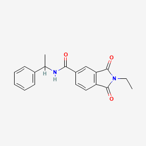 molecular formula C19H18N2O3 B4012445 2-ethyl-1,3-dioxo-N-(1-phenylethyl)-5-isoindolinecarboxamide 