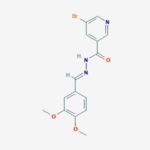 molecular formula C15H14BrN3O3 B401245 5-bromo-N'-(3,4-dimethoxybenzylidene)nicotinohydrazide 