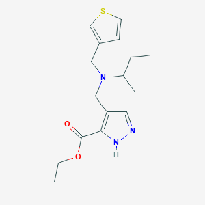 molecular formula C16H23N3O2S B4012458 ethyl 4-{[sec-butyl(3-thienylmethyl)amino]methyl}-1H-pyrazole-3-carboxylate 