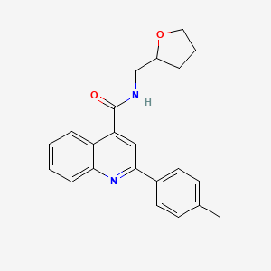 molecular formula C23H24N2O2 B4012477 2-(4-ethylphenyl)-N-(tetrahydro-2-furanylmethyl)-4-quinolinecarboxamide 
