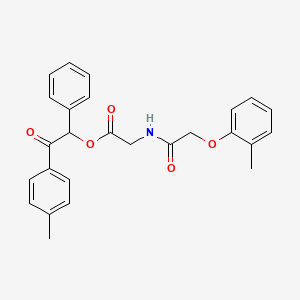 2-(4-methylphenyl)-2-oxo-1-phenylethyl N-[(2-methylphenoxy)acetyl]glycinate