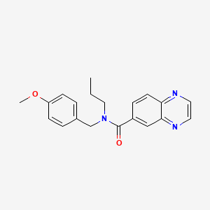 molecular formula C20H21N3O2 B4012518 N-(4-methoxybenzyl)-N-propylquinoxaline-6-carboxamide 