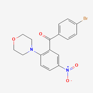 molecular formula C17H15BrN2O4 B4012520 (4-bromophenyl)[2-(4-morpholinyl)-5-nitrophenyl]methanone 