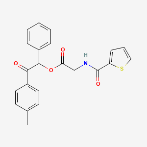 molecular formula C22H19NO4S B4012527 2-(4-methylphenyl)-2-oxo-1-phenylethyl N-(2-thienylcarbonyl)glycinate 