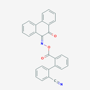 molecular formula C28H16N2O3 B401253 2'-({[(10-oxo-9(10H)-phenanthrenylidene)amino]oxy}carbonyl)[1,1'-biphenyl]-2-carbonitrile CAS No. 120007-29-6