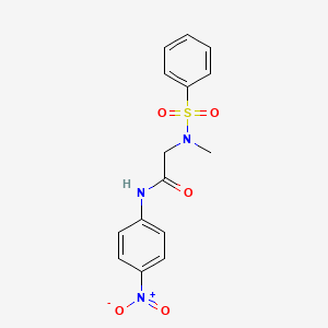 molecular formula C15H15N3O5S B4012533 N~2~-methyl-N~1~-(4-nitrophenyl)-N~2~-(phenylsulfonyl)glycinamide 