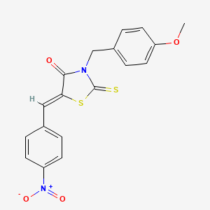 molecular formula C18H14N2O4S2 B4012552 3-(4-methoxybenzyl)-5-(4-nitrobenzylidene)-2-thioxo-1,3-thiazolidin-4-one 