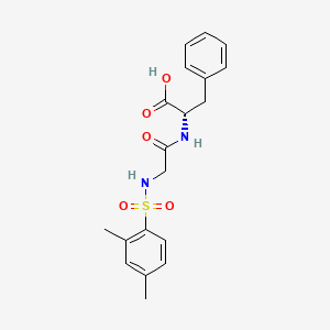 molecular formula C19H22N2O5S B4012565 (2S)-2-[({[(2,4-dimethylphenyl)sulfonyl]amino}acetyl)amino]-3-phenylpropanoic acid 