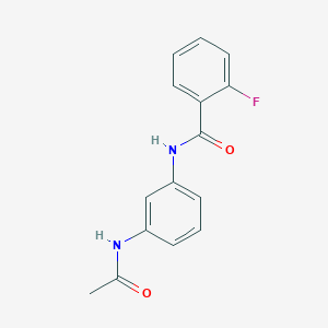 molecular formula C15H13FN2O2 B401257 N-[3-(acetylamino)phenyl]-2-fluorobenzamide 