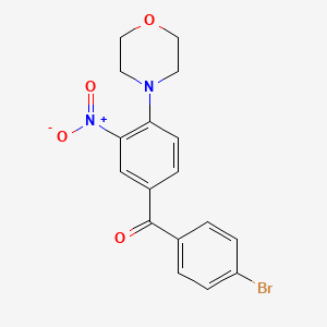 molecular formula C17H15BrN2O4 B4012588 (4-bromophenyl)[4-(4-morpholinyl)-3-nitrophenyl]methanone 
