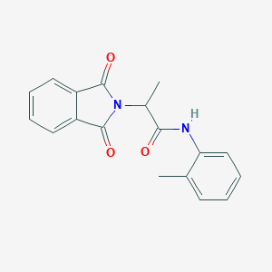 molecular formula C18H16N2O3 B401260 2-(1,3-Dioxo-1,3-dihydro-isoindol-2-yl)-N-o-tolyl-propionamide CAS No. 313666-72-7