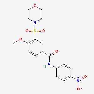 molecular formula C18H19N3O7S B4012606 4-methoxy-3-(4-morpholinylsulfonyl)-N-(4-nitrophenyl)benzamide 