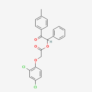 molecular formula C23H18Cl2O4 B4012608 2-(4-methylphenyl)-2-oxo-1-phenylethyl (2,4-dichlorophenoxy)acetate 