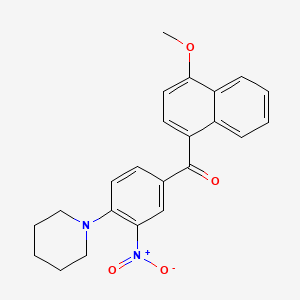 molecular formula C23H22N2O4 B4012616 (4-甲氧基-1-萘基)[3-硝基-4-(1-哌啶基)苯基]甲苯酮 