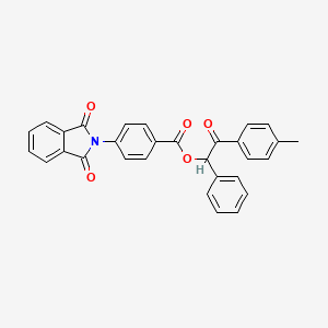molecular formula C30H21NO5 B4012626 2-(4-methylphenyl)-2-oxo-1-phenylethyl 4-(1,3-dioxo-1,3-dihydro-2H-isoindol-2-yl)benzoate 