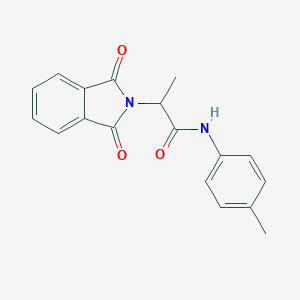 molecular formula C18H16N2O3 B401263 2-(1,3-Dioxo-1,3-dihydro-isoindol-2-yl)-N-p-tolyl-propionamide CAS No. 140244-40-2