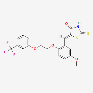 molecular formula C20H16F3NO4S2 B4012643 5-(5-methoxy-2-{2-[3-(trifluoromethyl)phenoxy]ethoxy}benzylidene)-2-thioxo-1,3-thiazolidin-4-one 