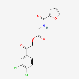molecular formula C15H11Cl2NO5 B4012652 2-(3,4-dichlorophenyl)-2-oxoethyl N-2-furoylglycinate 