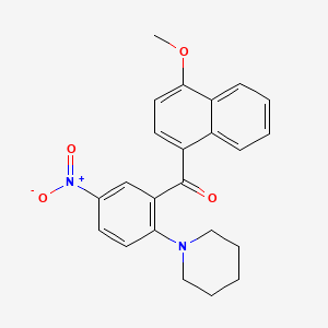 (4-methoxy-1-naphthyl)[5-nitro-2-(1-piperidinyl)phenyl]methanone