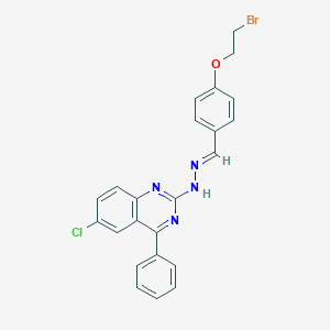 molecular formula C23H18BrClN4O B401266 4-[(2-Bromoethyl)oxy]benzaldehyde (6-chloro-4-phenylquinazolin-2-yl)hydrazone 