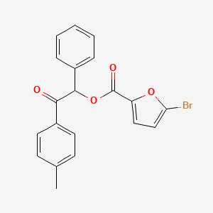 molecular formula C20H15BrO4 B4012675 2-(4-methylphenyl)-2-oxo-1-phenylethyl 5-bromo-2-furoate 