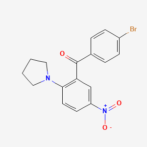molecular formula C17H15BrN2O3 B4012677 (4-bromophenyl)[5-nitro-2-(1-pyrrolidinyl)phenyl]methanone 