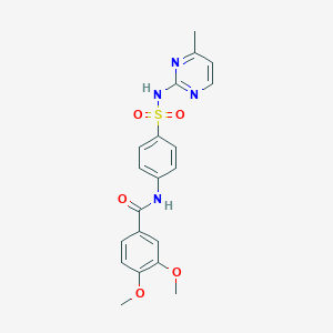 molecular formula C20H20N4O5S B401268 3,4-dimethoxy-N-{4-[(4-methylpyrimidin-2-yl)sulfamoyl]phenyl}benzamide 