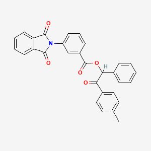 molecular formula C30H21NO5 B4012689 2-(4-methylphenyl)-2-oxo-1-phenylethyl 3-(1,3-dioxo-1,3-dihydro-2H-isoindol-2-yl)benzoate 
