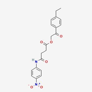 molecular formula C20H20N2O6 B4012696 2-(4-ethylphenyl)-2-oxoethyl 4-[(4-nitrophenyl)amino]-4-oxobutanoate 