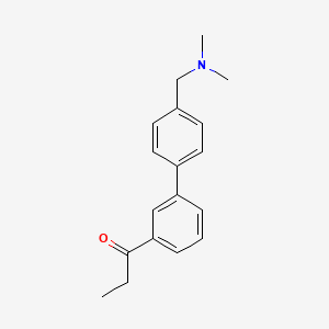 molecular formula C18H21NO B4012721 1-{4'-[(dimethylamino)methyl]biphenyl-3-yl}propan-1-one 