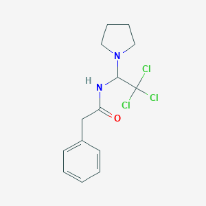 molecular formula C14H17Cl3N2O B401274 2-phenyl-N-(2,2,2-trichloro-1-pyrrolidin-1-ylethyl)acetamide 
