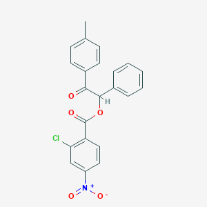 molecular formula C22H16ClNO5 B4012762 2-(4-methylphenyl)-2-oxo-1-phenylethyl 2-chloro-4-nitrobenzoate 