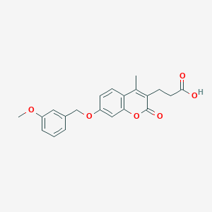 3-{7-[(3-methoxybenzyl)oxy]-4-methyl-2-oxo-2H-chromen-3-yl}propanoic acid