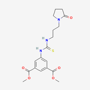 dimethyl 5-[({[3-(2-oxo-1-pyrrolidinyl)propyl]amino}carbonothioyl)amino]isophthalate