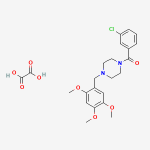 molecular formula C23H27ClN2O8 B4012818 1-(3-chlorobenzoyl)-4-(2,4,5-trimethoxybenzyl)piperazine oxalate 