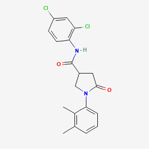 N-(2,4-dichlorophenyl)-1-(2,3-dimethylphenyl)-5-oxo-3-pyrrolidinecarboxamide
