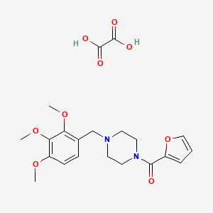 molecular formula C21H26N2O9 B4012839 1-(2-furoyl)-4-(2,3,4-trimethoxybenzyl)piperazine oxalate 