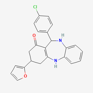 11-(4-chlorophenyl)-3-(2-furyl)-2,3,4,5,10,11-hexahydro-1H-dibenzo[b,e][1,4]diazepin-1-one