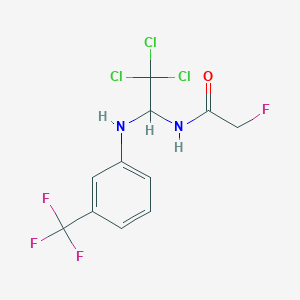 molecular formula C11H9Cl3F4N2O B401286 2-fluoro-N-{2,2,2-trichloro-1-[3-(trifluoromethyl)anilino]ethyl}acetamide CAS No. 324072-86-8