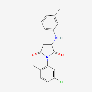 molecular formula C18H17ClN2O2 B4012870 1-(5-chloro-2-methylphenyl)-3-[(3-methylphenyl)amino]-2,5-pyrrolidinedione 
