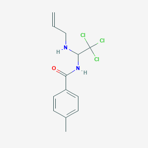 molecular formula C13H15Cl3N2O B401288 4-methyl-N-[2,2,2-trichloro-1-(prop-2-enylamino)ethyl]benzamide 