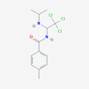 molecular formula C13H17Cl3N2O B401290 4-Methyl-N-(2,2,2-trichloro-1-isopropylamino-ethyl)-benzamide 