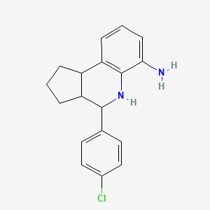 4-(4-chlorophenyl)-2,3,3a,4,5,9b-hexahydro-1H-cyclopenta[c]quinolin-6-amine