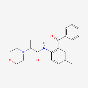 molecular formula C21H24N2O3 B4012919 N-(2-benzoyl-4-methylphenyl)-2-(4-morpholinyl)propanamide 