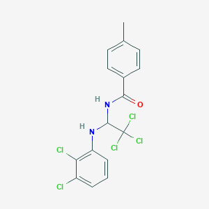 molecular formula C16H13Cl5N2O B401293 4-methyl-N-[2,2,2-trichloro-1-(2,3-dichloroanilino)ethyl]benzamide 