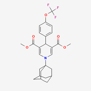 molecular formula C26H28F3NO5 B4012931 dimethyl 1-(1-adamantyl)-4-[4-(trifluoromethoxy)phenyl]-1,4-dihydro-3,5-pyridinedicarboxylate 