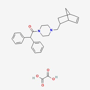 1-(bicyclo[2.2.1]hept-5-en-2-ylmethyl)-4-(diphenylacetyl)piperazine oxalate