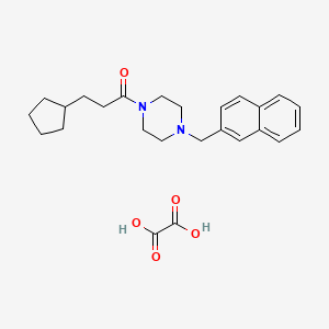 molecular formula C25H32N2O5 B4012965 1-(3-cyclopentylpropanoyl)-4-(2-naphthylmethyl)piperazine oxalate 