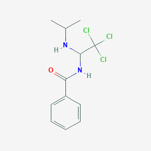 molecular formula C12H15Cl3N2O B401297 N-[2,2,2-trichloro-1-(propan-2-ylamino)ethyl]benzamide 